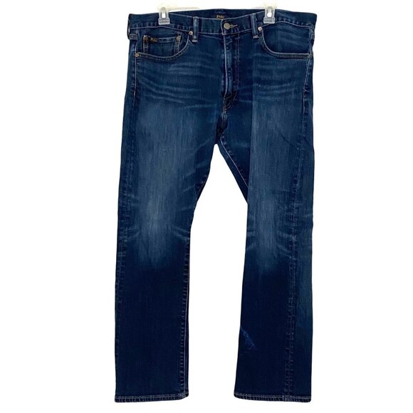 Polo Ralph Lauren Varick Slim Straight Mens Jeans 36 x 30 Blue - Picture 3 of 8